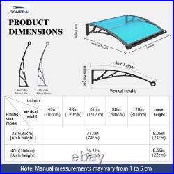 32x40 Polycarbonate Door Awning with Gutter Drainage