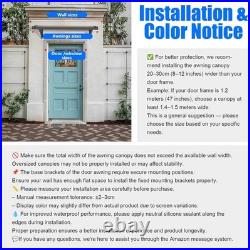 32x40 Polycarbonate Door Awning with Gutter Drainage