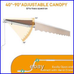 38ft Retractable Awning Aluminum Alloy Bracket Polyester Cloth Retractable