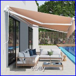 38ft Retractable Awning Aluminum Alloy Bracket Polyester Cloth Retractable