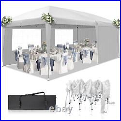 3x6m Waterproof Folding Tent with Two Windows Outdoor Event Canopy White