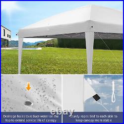 3x6m Waterproof Folding Tent with Two Windows Outdoor Event Canopy White