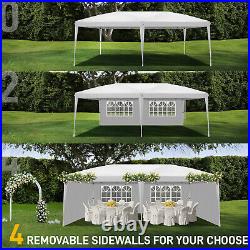 3x6m Waterproof Folding Tent with Two Windows Outdoor Event Canopy White