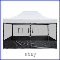 4 Half Mesh Sidewalls for 15x10 Ft Pop Up Canopy Tent with Window Food Vendor Fair