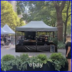 4 Half Mesh Sidewalls for 15x10 Ft Pop Up Canopy Tent with Window Food Vendor Fair