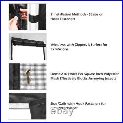 4 Half Mesh Sidewalls for 15x10 Ft Pop Up Canopy Tent with Window Food Vendor Fair