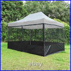 4 Half Mesh Sidewalls for 15x10 Ft Pop Up Canopy Tent with Window Food Vendor Fair