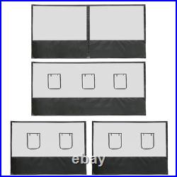 4 Half Mesh Sidewalls for 15x10 Ft Pop Up Canopy Tent with Window Food Vendor Fair