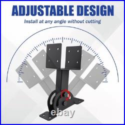 4 Pcs Heavy Duty Roof Riser Brackets Kit 4Ã-4 Adjustable Height Angle Pergola