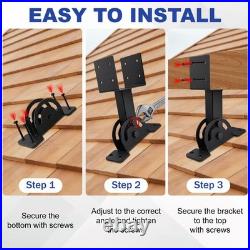 4 Pcs Heavy Duty Roof Riser Brackets Kit 4Ã-4 Adjustable Height Angle Pergola