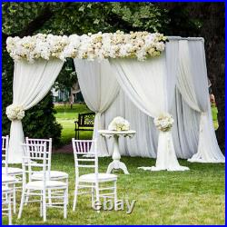 4 Post Adjustable Canopy Chuppah Mandap Wedding Photo Backdrop Frame DIY Stand