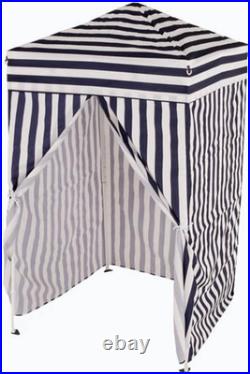 4' X 4' Portable Dressing Room, Pop up Portable Changing Room, Navy Blue / White
