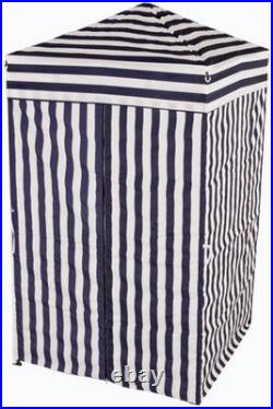 4' X 4' Portable Dressing Room, Pop up Portable Changing Room, Navy Blue / White