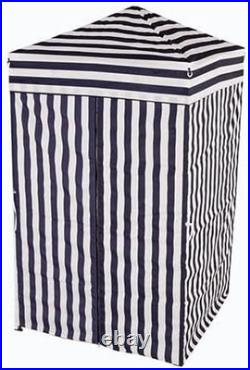 4' X 4' Portable Dressing Room, Pop up Portable Changing Room, Navy Blue / White