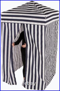 4' X 4' Portable Dressing Room, Pop up Portable Changing Room, Navy Blue / White