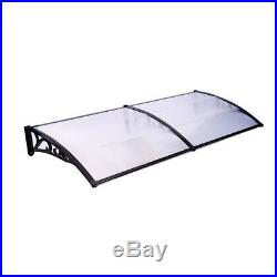 40×120 door Window Awning Patio Cover Canopy UV Rain Snow Protection black