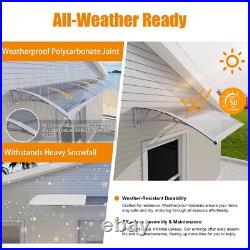 40 x 120 Door Window Awnings Canopy with Sink Polycarbonate Rain UV Sheets