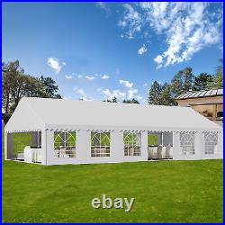 40'x20' Gazebo Canopy Event Wedding Party Tent With Side Walls Galvanized Steel