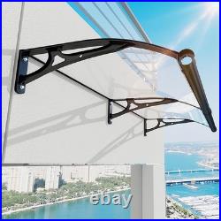 40X80 Awning for Window Door Canopy with Aluminum Gutter Bracket Outdoor DIY 40X80 Awning for Window Door Canopy with Aluminum Gutter Bracket Outdoor DIY