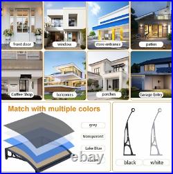 40X80 Awning for Window Door Canopy with Aluminum Gutter Bracket Outdoor DIY