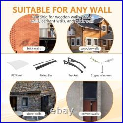 40X80 Awning for Window Door Canopy with Aluminum Gutter Bracket Outdoor DIY