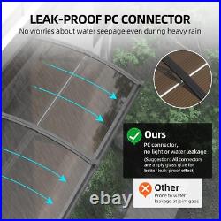 40x 48 DIY Window Awning Outdoor Front Door ABS Polycarbonate Canopy Cover