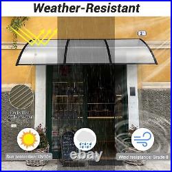 40x120 Window Awning Door Canopy Rain Cover UV Protect Polycarbonate White