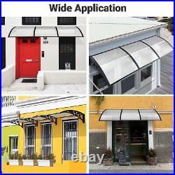 40x120 Window Awning Door Canopy Rain Cover UV Protect Polycarbonate White