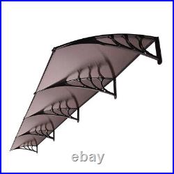 40x160'' Window Door Awning Canopy UV Rain Cover Polycarbonate Patio Sun Sahde