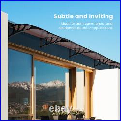 40x160'' Window Door Awning Canopy UV Rain Cover Polycarbonate Patio Sun Sahde