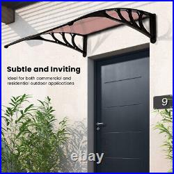 40x160'' Window Door Awning Canopy UV Rain Cover Polycarbonate Patio Sun Sahde