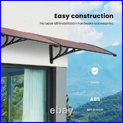40x160'' Window Door Awning Canopy UV Rain Cover Polycarbonate Patio Sun Sahde