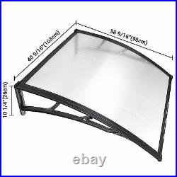 40x40 Outdoor Awning Patio Door Canopy Cover UV Protection Hollow Sheet 2 Pack