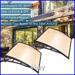 40x40 Outdoor Awning Patio Door Window Cover UV Protection Hollow Sheet 2 Pack