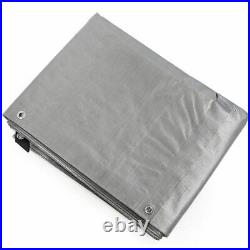 40x40' ft Canopy Poly Tarp 14mil HD Tarpaulin Reinforced Tent Boat Cover Silver
