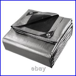 40x50 Ft 10 Mil Poly Tarp Protective Cover Ball Bungee Kit Tarpaulin Outdoor