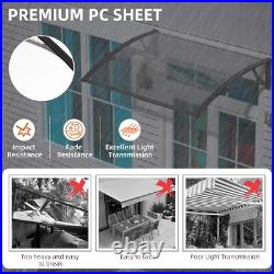 40x60 Awning for Door Entrance Window Canopy PC Hollow SheetShade Cover Canopy