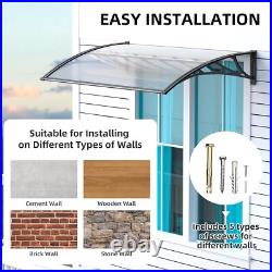 40x60 Awning for Door Entrance Window Canopy PC Hollow SheetShade Cover Canopy