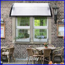 48''/60''/95''/120'' Window Awning Polycarbonate Front Door Patio Cover Canopy