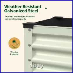 48 In. L X 25 In. W X 34 In. H Light Green Galvanized Steel Raised Garden Bed With