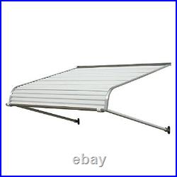 48425 Series 2500 Aluminum Door Canopy with Support Arms, 48 inches Wide, White