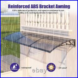 48x60 Window Awnings Door Canopy UV Rain Snow Roof Cover Polycarbonate Awning