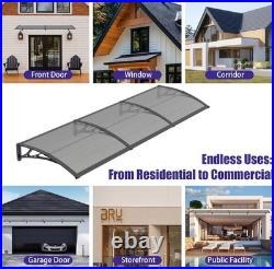 48x60 Window Awnings Door Canopy UV Rain Snow Roof Cover Polycarbonate Awning