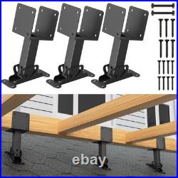 4x4 Heavy Duty Roof Riser Brackets Kit 3 Pack, Adjustable Angle Pergola Brack