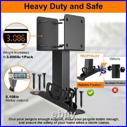 4x4 Heavy Duty Roof Riser Brackets Kit 3 Pack, Adjustable Angle Pergola Brack