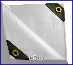 (5% OFF 2+) 12 mil Heavy Duty Canopy Tarp WHITE 3pl Coated Tent Car Boat Cover