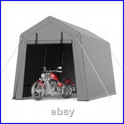 5 SIZES Portable Storage Shed for Motorcycle Outdoor Carport Shelter With2 Doors