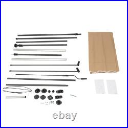 6.5-10ft Height Adjustable Patio Awning Retractable Awning Sunshade Shelter