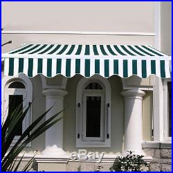 6.5'X5.0' Manual Patio Canopy Retractable Deck Awning Sunshade Shelter 5 Color