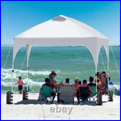 6.6×6.6/8×8/10×10/12×12FT Pop Up Tent, Outdoor Portable Tent with Surrounding Edge
